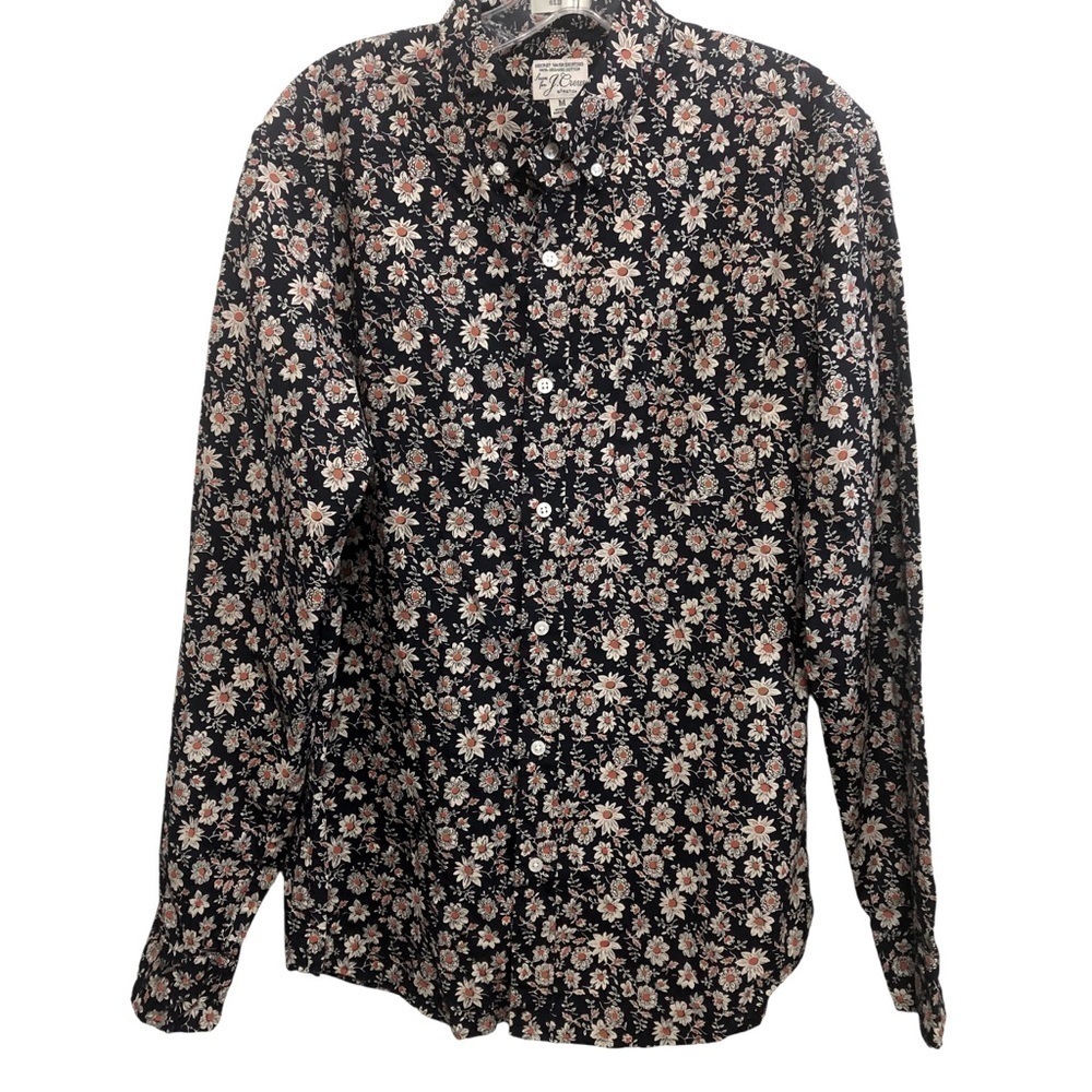 NWT‎ J Crew Stretch Secret Organic Cotton Cottagecore Floral Blouse Slim Medium
